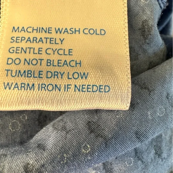 Southern Tide Shirt Mens L Blue Button Up S/S fish trim fit 100% cotton - Picture 7 of 7